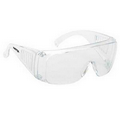 Large Frame Single Piece Lens Safety Glasses Clear Lens/Frame